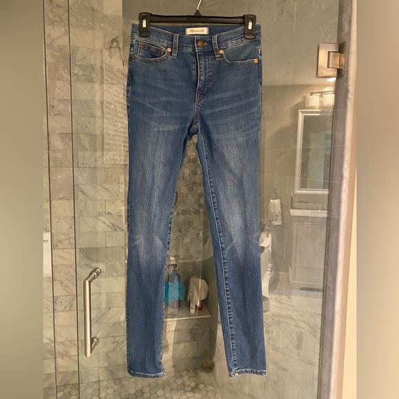 EUC Madewell 9” Midrise Skinny Jeans, medium blue wash, 24” waist, XS 👖 - Picture 4 of 11
